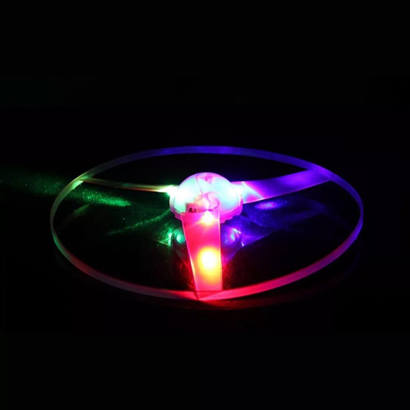 Lecute Helicoptero Juguete Luminoso Rosa Luz Led Ufo Frisbee Flecha