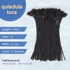 QUISDUIS 12 inch Loc Extensions Human Hair, 50 Strands Permanent