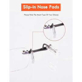 JAPower 8 Pairs Eyeglasses Nose Pads Soft Silicone Anti-Slip Nosepads Nose Piece Replacement for Eyeglasses Sunglass