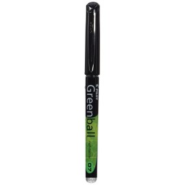 Pilot Begreen Recycled Greenball 7 Liquid Ink Rollerball 0.7 mm Tip - Black, Box of 10