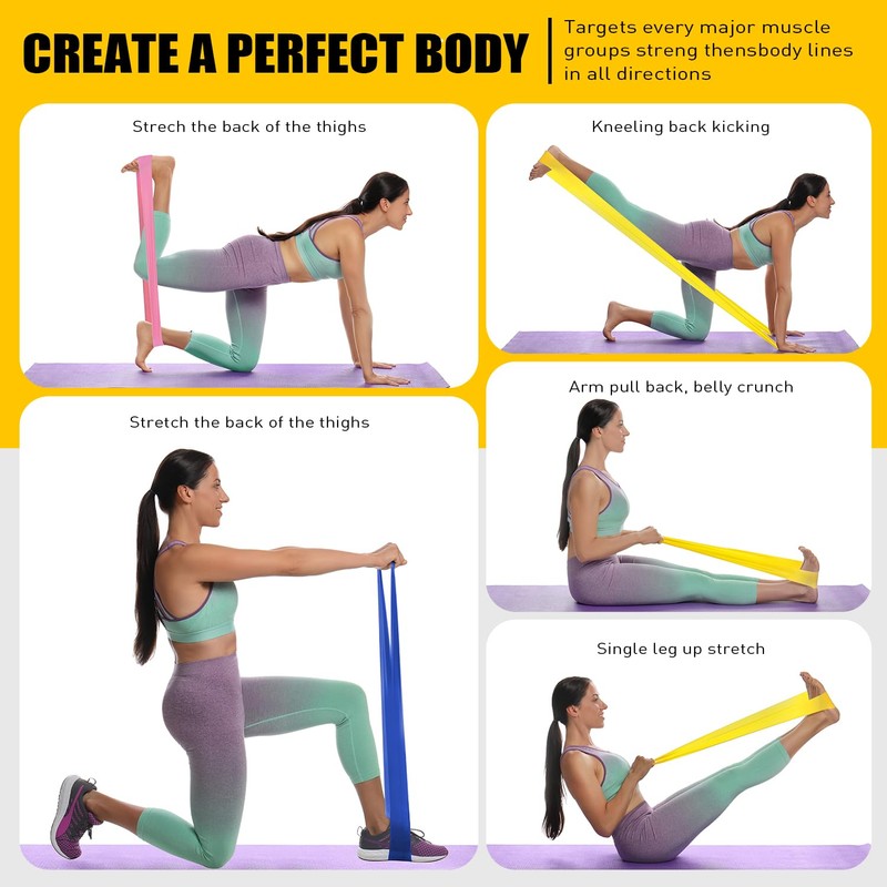 Resistance Bands, Exercise Bands, Physical Therapy Bands for Strength Training,