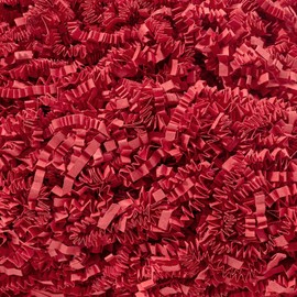 Wowxyz 1 LB Crinkle Cut Paper Shred Red Crinkle Paper Shredded Paper for Gift Baskets - Gift Box Filler - Confetti Paper Shreds Stuffing for Birthday, Holiday Gift Packaging Wrapping