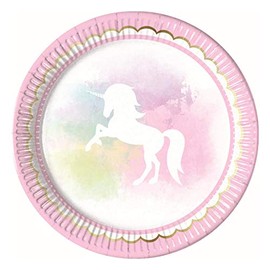 Procos Partyware 85757 PR89345 Plates, Pink