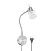 ledscom.de Miras Reading Lamp Gooseneck Switch Plug + GU10 LED