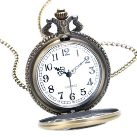 Men's Vintage Bronze Steampunk Pocket Watch Gift for Men Kids Boy Girl