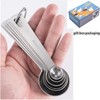Meiyijia Stainless Steel Measuring Spoons, Stackable Soup Spoons for Measuring