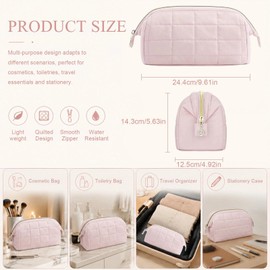 LWLWA Porta Trucchi, Makeup Bag Organizzatore Scompartimenti, Rosa