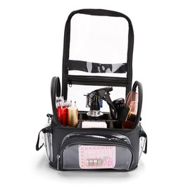 Mikinona Barber Bag Clipper Case Hair Tool Organizer Bag Stylist Tool Box for Scissors Combs and Bottles