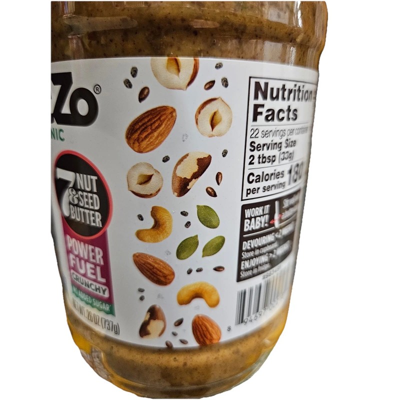 Nuttzo Organic 7 Nut Seed & Butter Power Fuel Crunchy,