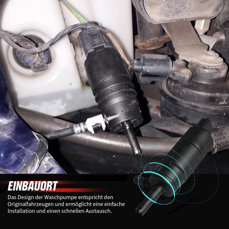 Washer Pump Compatible with E36, E38, E39, E46, E60, E61,