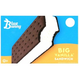 Blue Bunny Big Vanilla Sandwich (Blue Bunny) Ice Cream Truck Sticker 8"x 5"