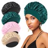 4PCS Silk Bonnet for Sleeping,Hair Satin Bonnets for Black Women