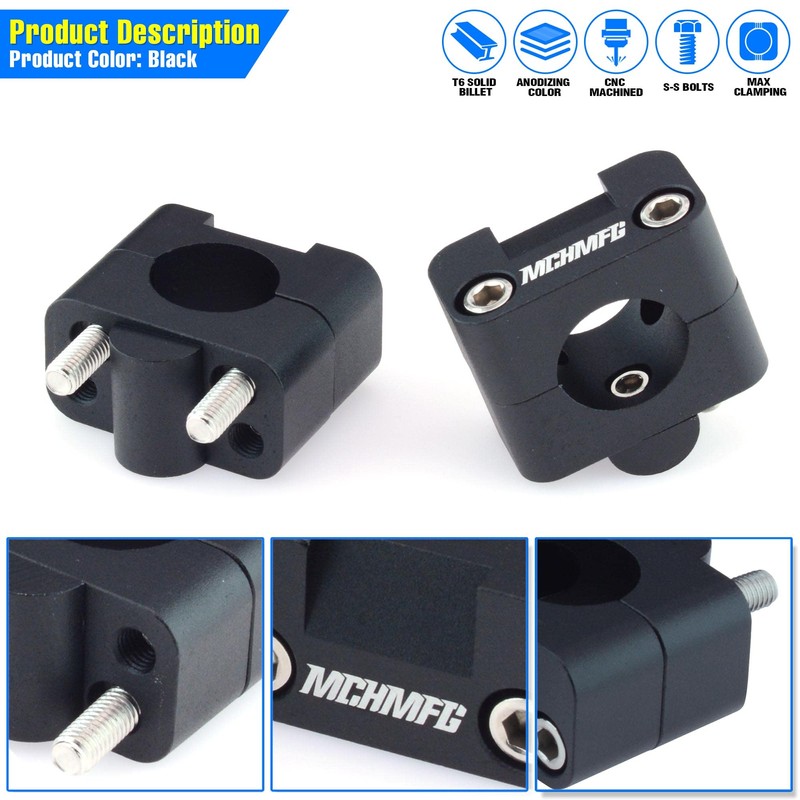 MCHMFG Universal Solid Handlebar Mount Kit For Motorcycle & Dirt