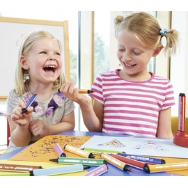 STABILO Triangular Fibre-Tip Pen Trio Scribbi - Pack of 1 - Red