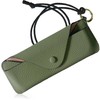 LASIEM Women's Slim Leather Eyeglass Case, green