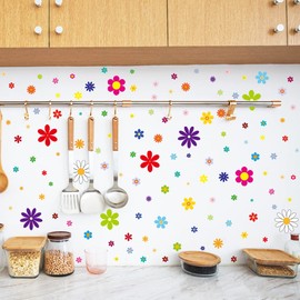 MEFOSS Calcomanías de pared de flores de peonía rosa extraíbles, calcomanías de pared de vinilo para despegar y pegar, decoración de pared para niñas, dormitorio, sala de juegos, guardería, TV, decoración de pared (E)