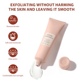Purifying Exfoliating Gel, Facial Exfoliator Cleanser, Natural Exfoliating Gel Purifying Cream, Gentle Exfoliating Face Scrub, Deep Cleansing Face and Body Exfoliating Scrub Gel for All Skin (3 Pcs)