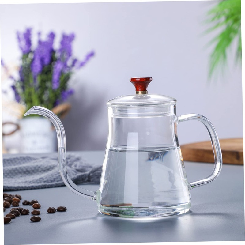 Ciieeo Glass Transparent Coffee Pot Hand Brewing Kettle for Coffee