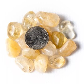 50g Tumbled Citrine Quartz Gemstone Crystals 10-20 Stones Bulk Rocks Wholesale