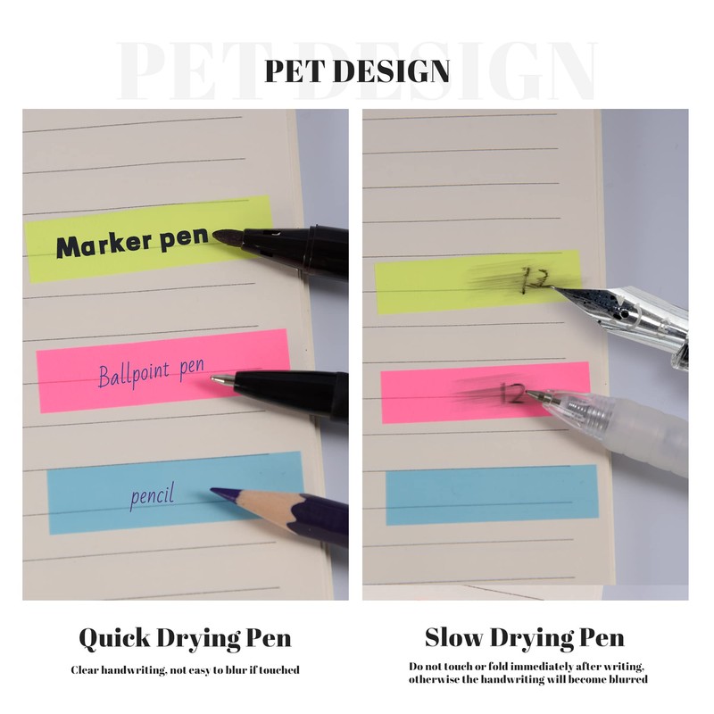 Golcellia 300 Pcs, Transparent Sticky Notes, Page Markers, Sticky Tabs,