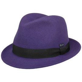 Lipodo Kids Wool Felt Trilby Hat Fedora (One Size - Purple)