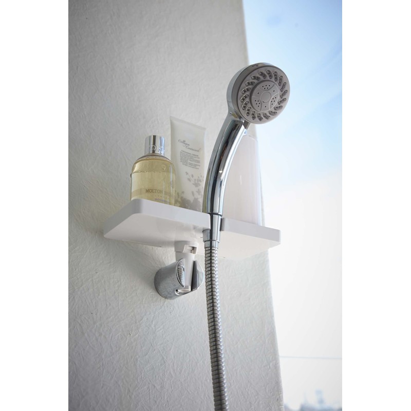 Yamazaki Industries Shower Holder Tray, White, Approx. W 8.7 x