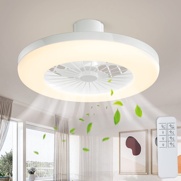 Depuley Small Ceiling Fan Light, LED Mini Light, Lightweight Fan