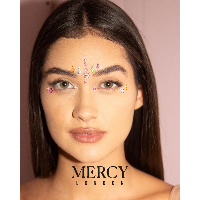 Floral Colour Bindi ✮ Crystal Indian Bindi Face Jewels Gold