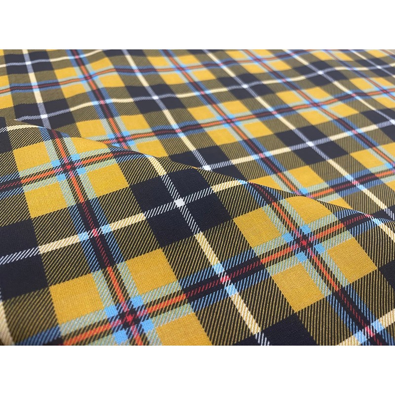 Premium Cotton Fabric - Cornish Tartan Fabric By The Metre