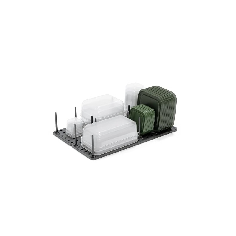 2 Sets Plate Holder for Drawer - Adjustable Dish Organiser