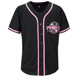 Men's Pinky's Next Friday Movie Baseball Jersey Day Day CD Store Sports Fan Hip Hop Jerseys Stitched (XL, Black)