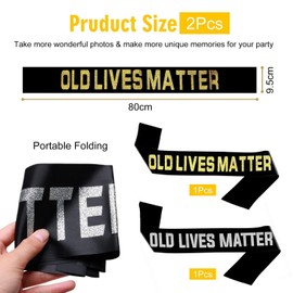 MEMOFYND 2 Pieces Shoulder Straps, Old Life Etiquette Belt, Fun Letter Shoulder Straps, Universal For Men And Women, Senior Retirement Celebration Shoulder Straps, Paired Decorations