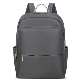 DIRRONA Backpack Women Fashion Casual Business Backpack Large Capacity Work School Bag Waterproof Travel Shoulder Bag 14-Inch Laptop Nylon Womens Backpack Grey A