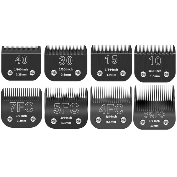 Detachable Pet Dog Grooming Blades, Combination Package, Compatible with Ainds,