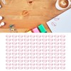 100pcs Paper Clips Portable Purple Lip Shape Rustproof Electroplated Metal
