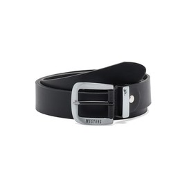 MUSTANG Men's Leather Belt, black
