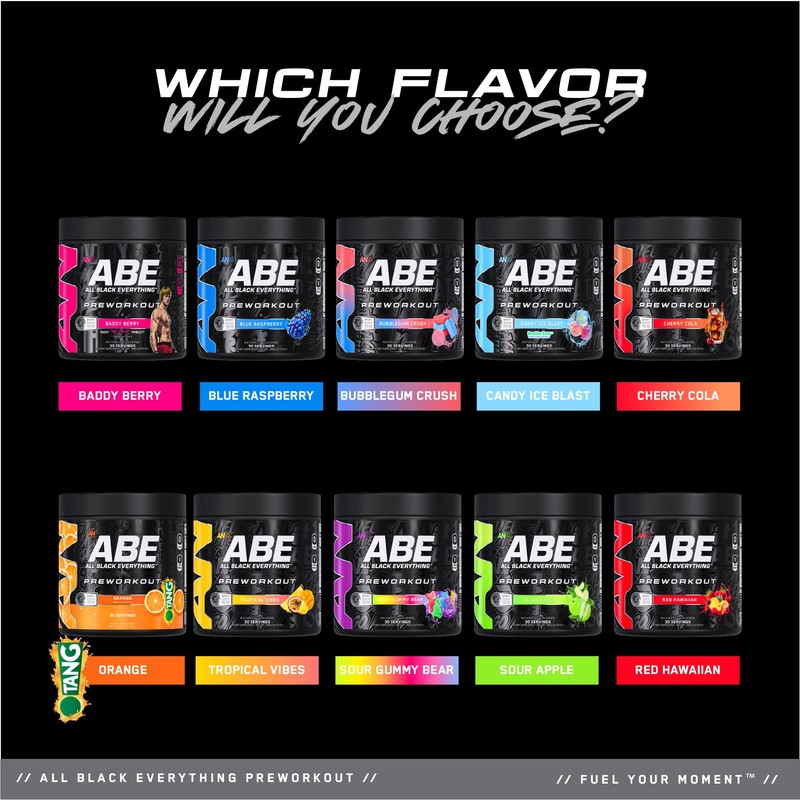 All Black Everything Pre-Workout Powder | Preworkout Energy Drink Mix