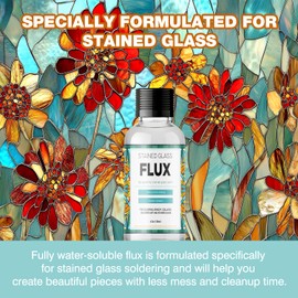 Liquid Soldering Flux for Stained Glass, 4oz Stained Glass Flux for Soldering Work, Liquid Flux for Stained Glass Solder - Stain Glass Tools and Supplies - Stained Glass Kit