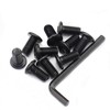 cSeao 10-Pack M8 x 30mm Black Flat Head Allen Head