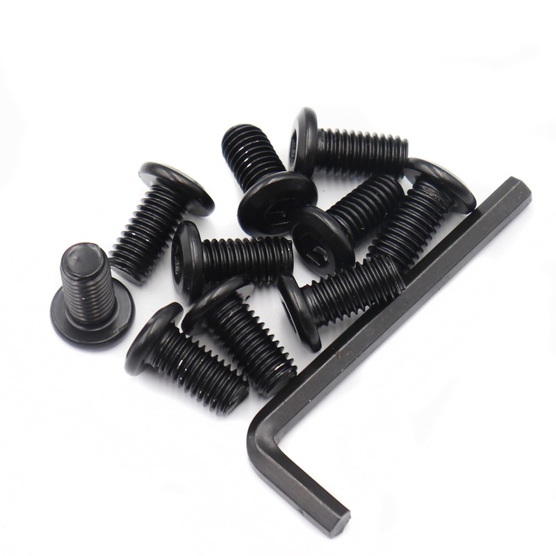 cSeao 10-Pack M8 x 30mm Black Flat Head Allen Head