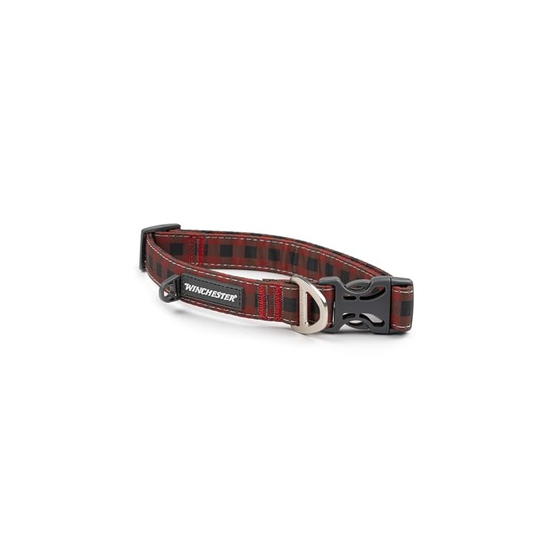 Winchester Printed Designer Dog Collar, Buffalo Red, M