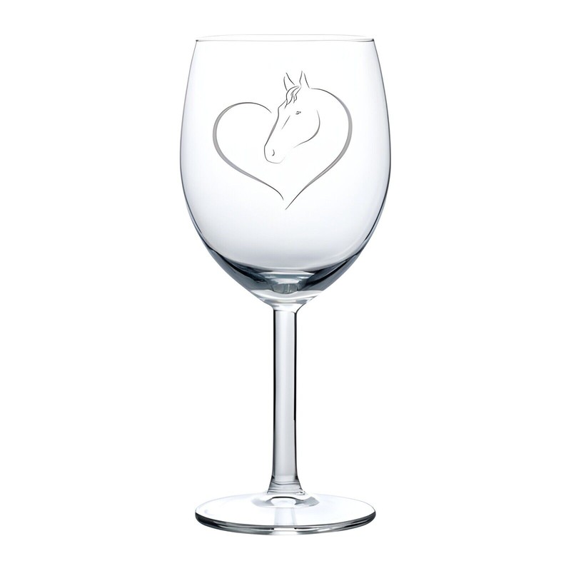 MIP Wine Glass Goblet White or Red Wine 10oz Heart