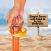 T CACHE Beach Umbrella Sand Anchor - Rust-Free, Sized for