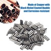 VATEICO 100PCS Double Copper Barrel Crimp Sleeves,Barrel Copper Sleeves Wire