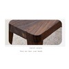 Tung wood step stool with non-slip rubber feet, small step