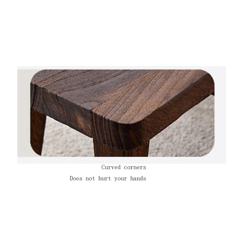 Tung wood step stool with non-slip rubber feet, small step
