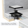 Neodrain 4-Inch Square Shower Drain with Removable Tile Insert Grate,Matte