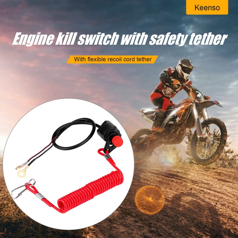 Kill Switch, Universal Outboard Emergency Stop Switch, Lawn Mower Holding