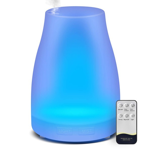 Diffuser, Homeweeks 300ml Colorful Essential Oil Diffuser with Adjustable Mist Mode, Cool Mist Air Auto Off Aroma Diffuser for Bedroom/Office/Trip