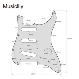 Musiclily Pro 62 11 Hole Stratocaster Pickguard for Japanese Fender Japan Strat Electric Guitar, Cream 3P